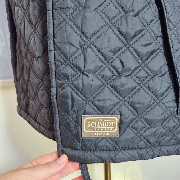 C.E. Schmidt Workwear Extra Large Black Quilted Full Zip Medium Lined Vest - Picture 7 of 11